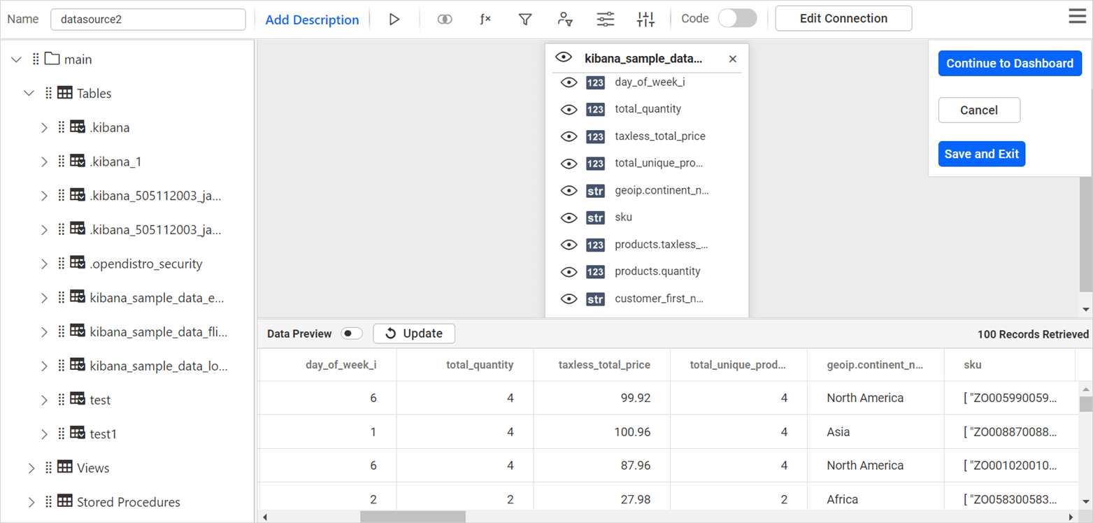 Table values retrieve