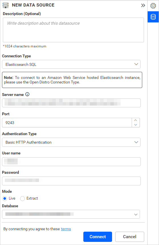 Data source connection