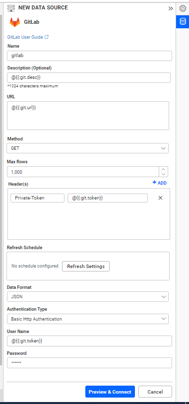 Dashboard Parameter