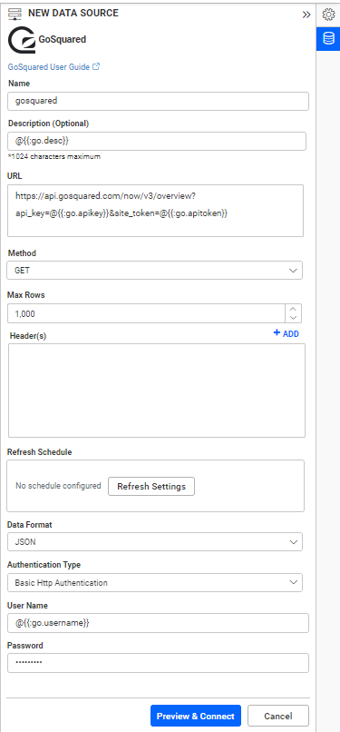 Dashboard Parameter