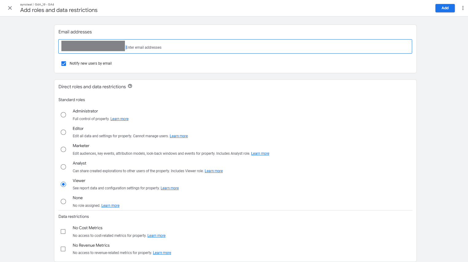 Provide role to user
