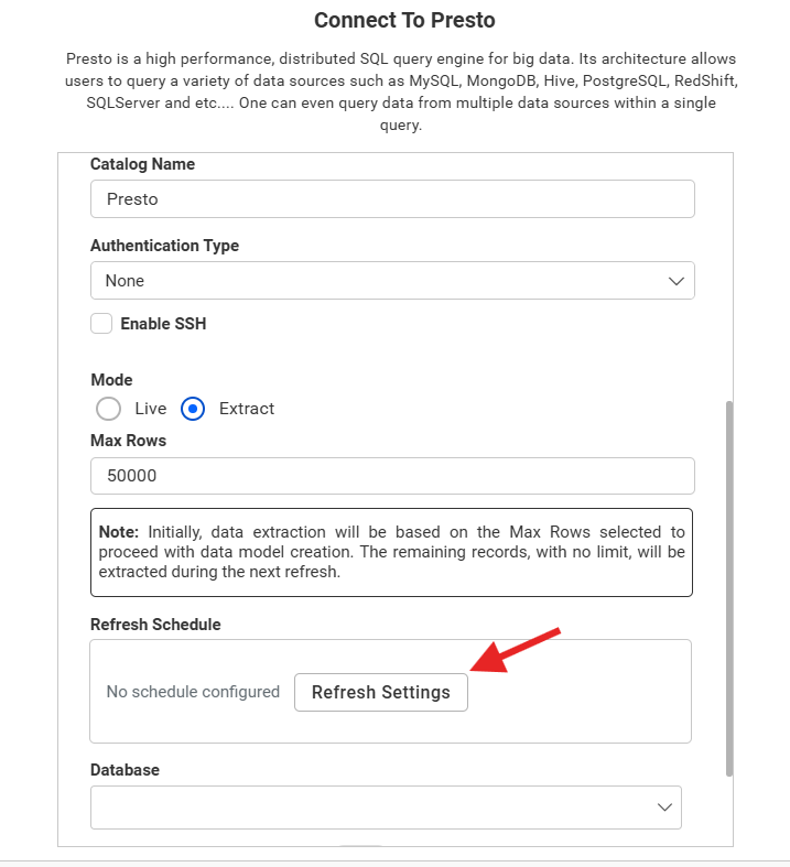 Refresh Setting