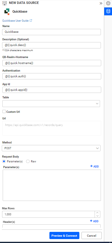 Dashboard Parameter