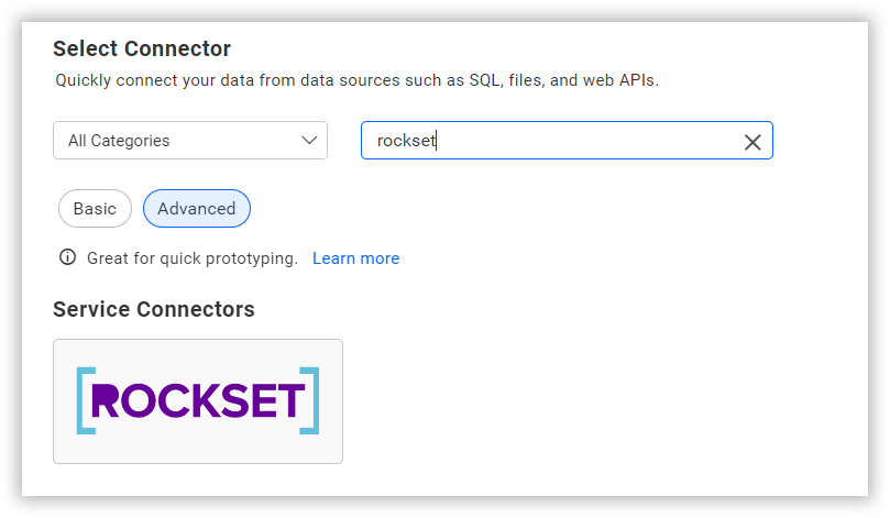 Choose data source from server