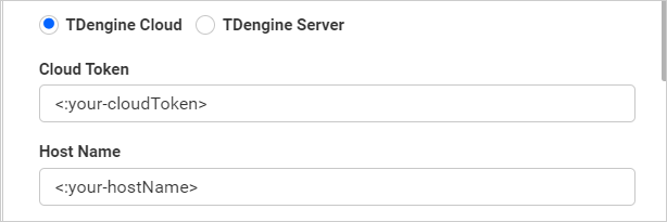 Choose data source from server