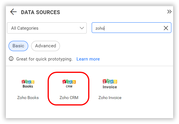 Choose data source