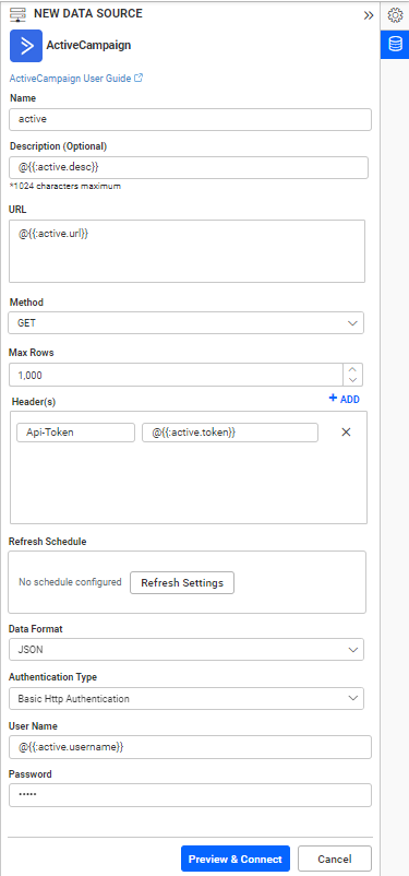 Dashboard Parameter