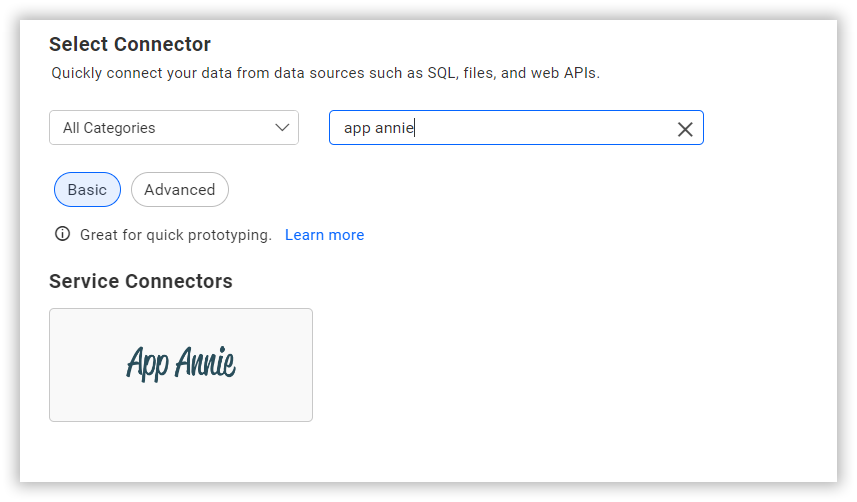 Choose data source from server