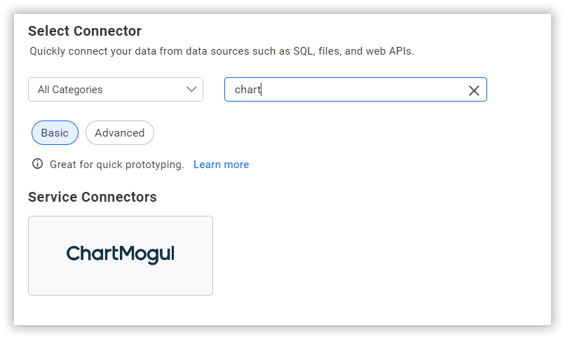 Choose data source from server