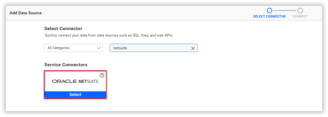 Choose data source from server