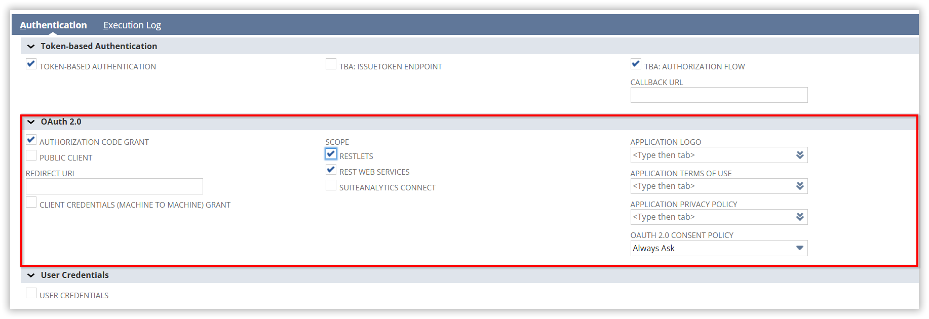 Enable Oauth 2.0