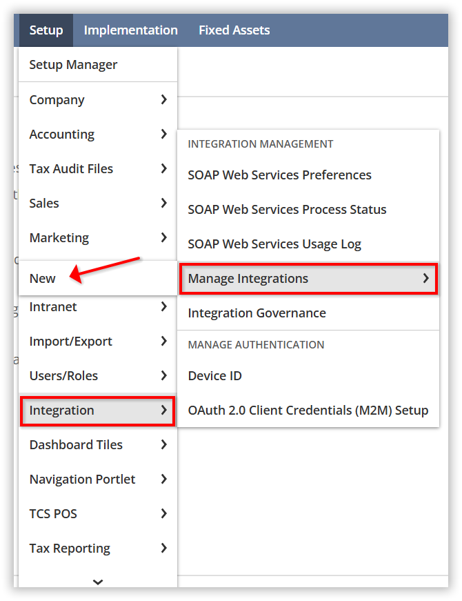 Manage integration