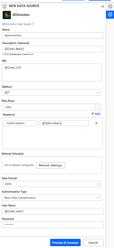 Dashboard Parameter