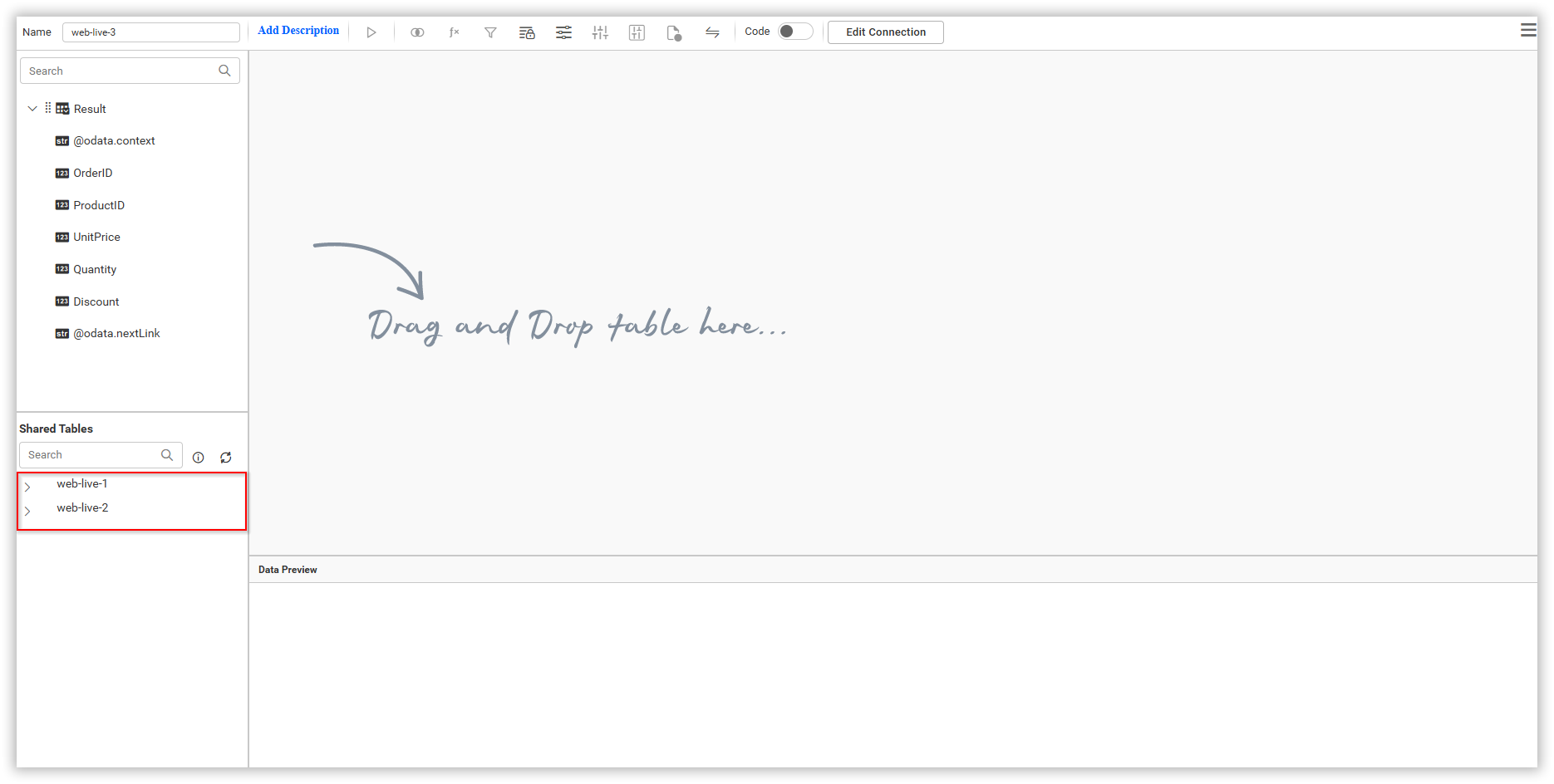 Other Web API Live datasource