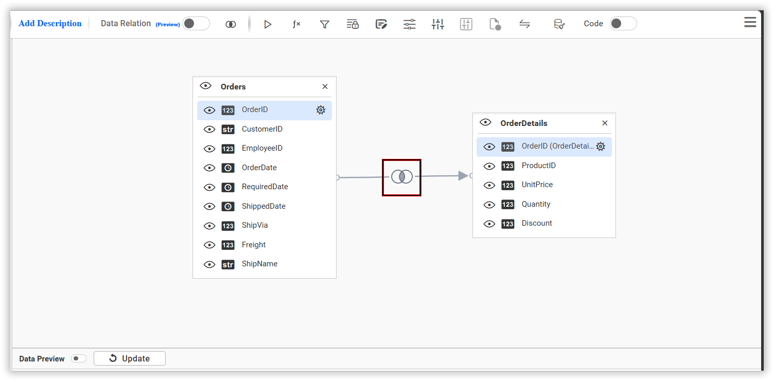 New join editor wizard