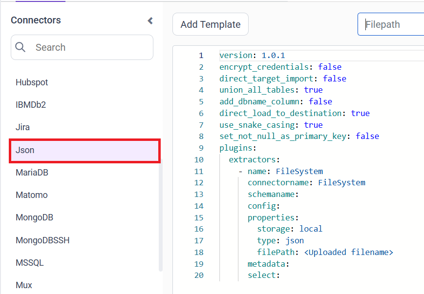 JSON Data Hub- BoldBI